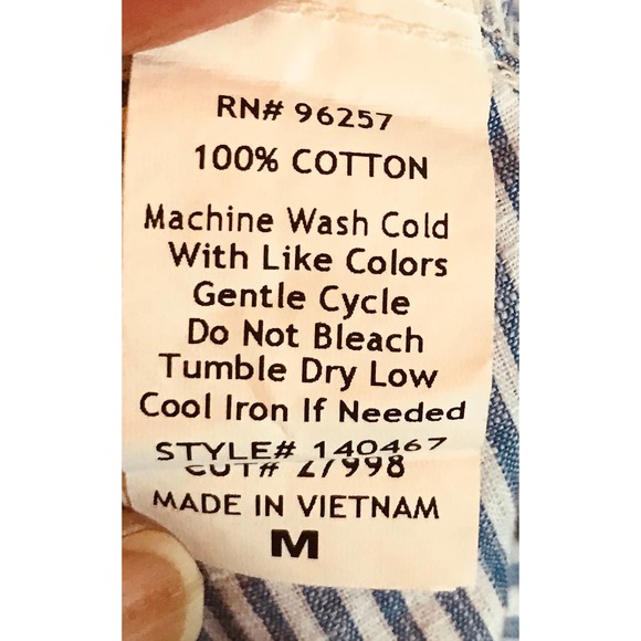 Pintsripe Belted Shirt Dress, Size M - Picture 6 of 9